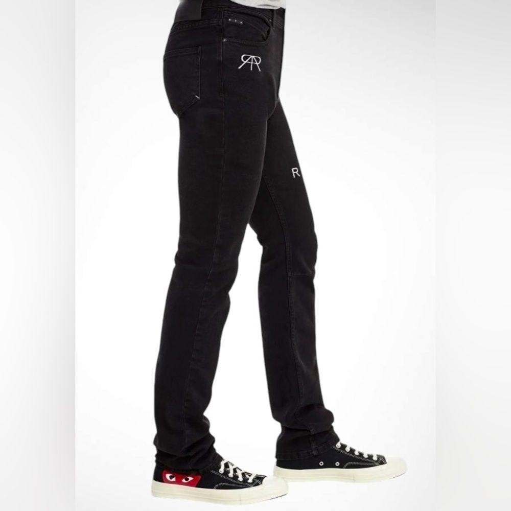 MEN’s RARE RTA Brand Graffiti slim black logo Jeans NWT size 28W x 32L $395 - Picture 3 of 11
